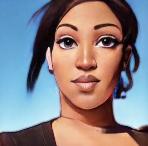 A filter-painted headshot of Kilby Blades.