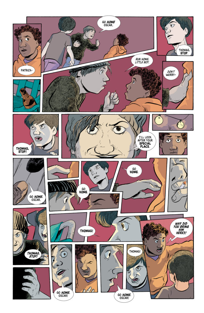 Page from the GLAAD Award winning graphic novel Four Color Heroes by Richard Fairgray, published by Fanbase Press.