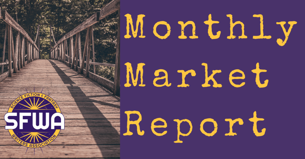 An image of a bridge with the SFWA logo and the text Monthly Market Report to be used a s featured image.