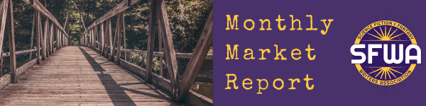 Series Banner for SFWA Monthly Market Report with SFWA logo
