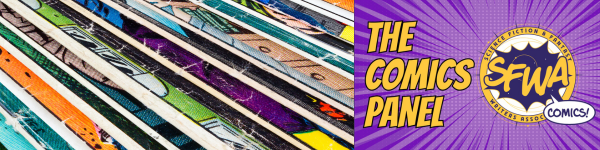 Series banner for The Comics Panel with Comics Committee logo