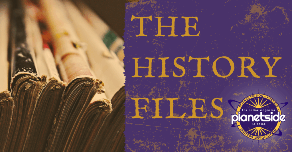 An image of vintage files and the series title, The History Files, with the Planetside logo.