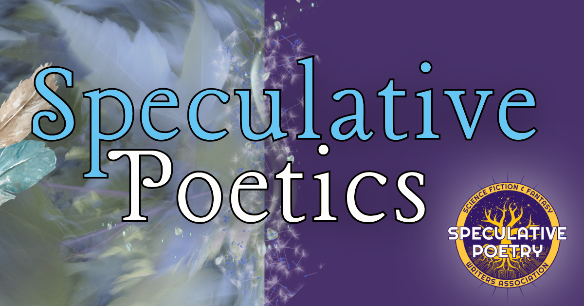 A composite image with the title Speculative Poetics and the Speculative Poetry Committee logo.